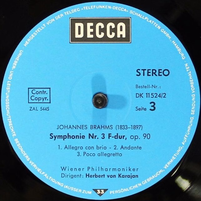 DECCA DK 11 524 / 1-2 - Johannes Brahms, Herbert von Karajan, Wi - Image 6