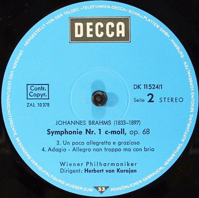 DECCA DK 11 524 / 1-2 - Johannes Brahms, Herbert von Karajan, Wi - Image 7