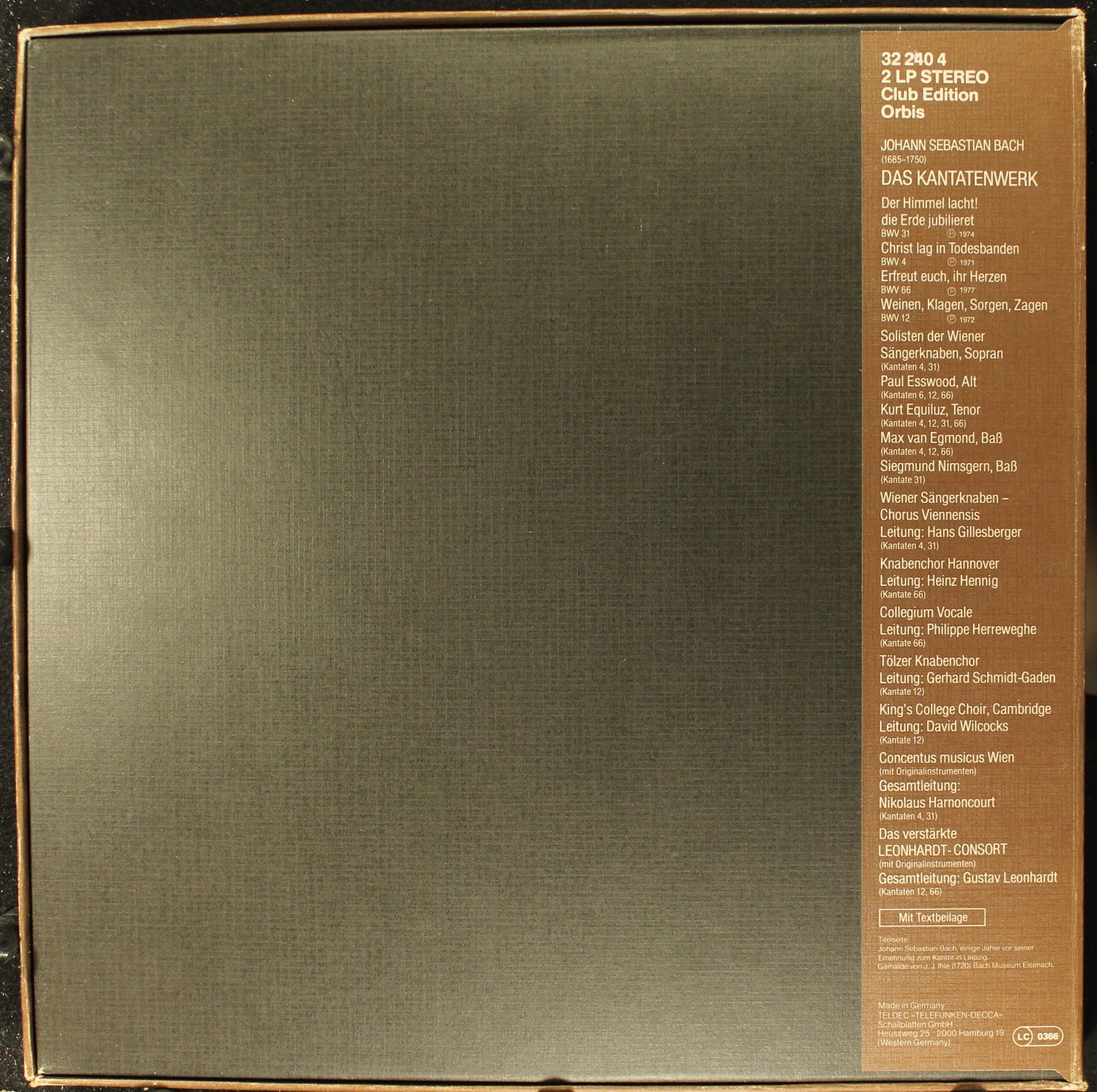 Telefunken 16.35057 - Johann Sebastian Bach - Das Kantatenwerk - Image 2