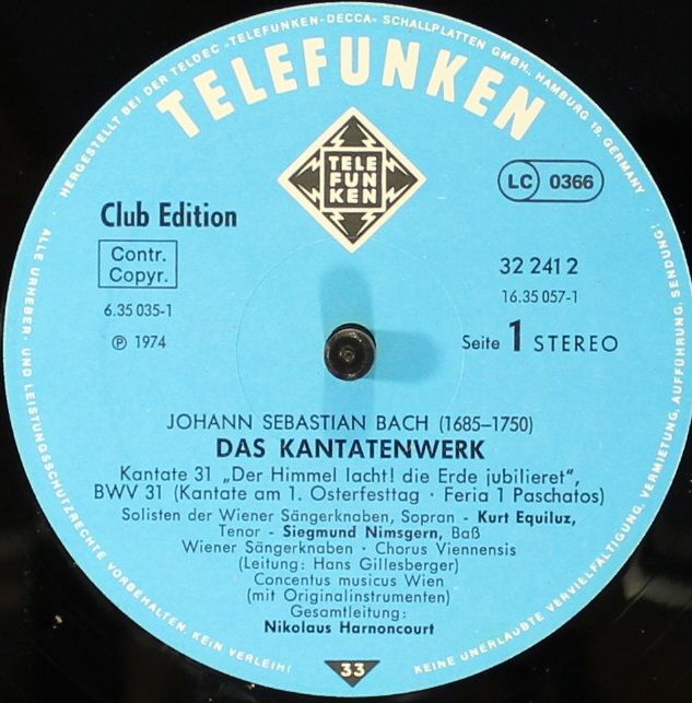 Telefunken 16.35057 - Johann Sebastian Bach - Das Kantatenwerk - Image 4