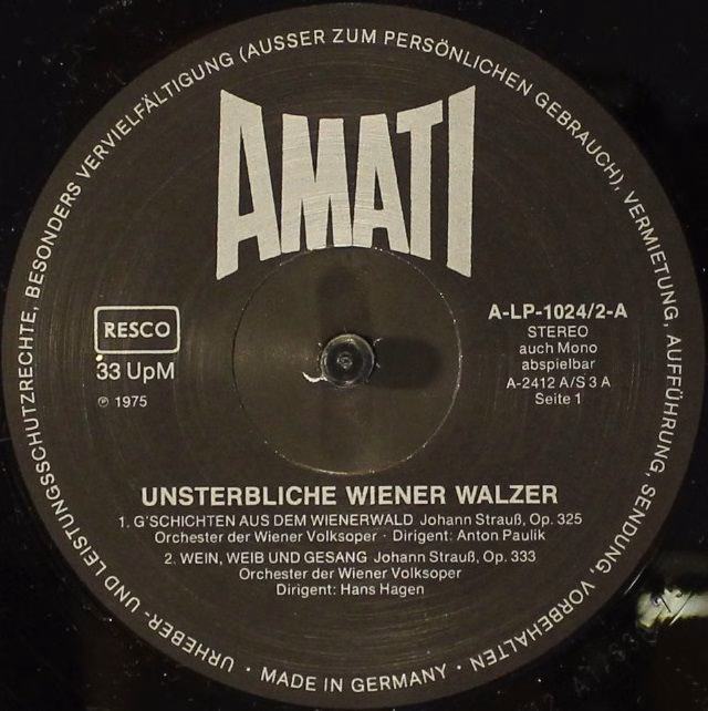 Amati A-LP-1024/1-4 - Johann Strauss Sr., Johann Strauss Jr., Jo - Image 5