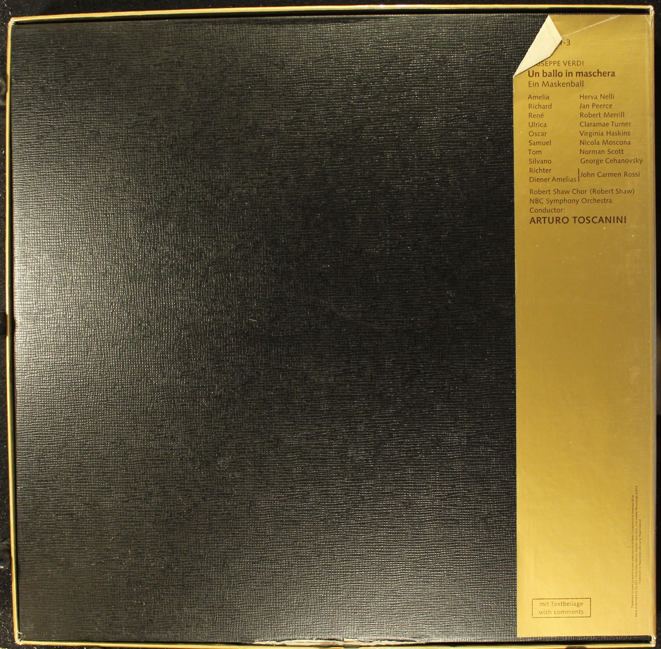 RCA Red Seal AT 300 / 1-3 - Giuseppe Verdi, Arturo Toscanini, NB - Image 2