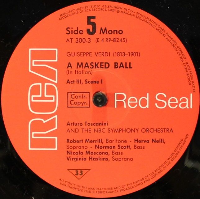 RCA Red Seal AT 300 / 1-3 - Giuseppe Verdi, Arturo Toscanini, NB - Image 8