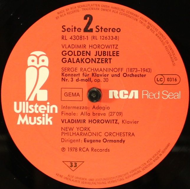 Ullstein Musik RL 43081 - Vladimir Horowitz - Golden Jubilee Gal - Image 6