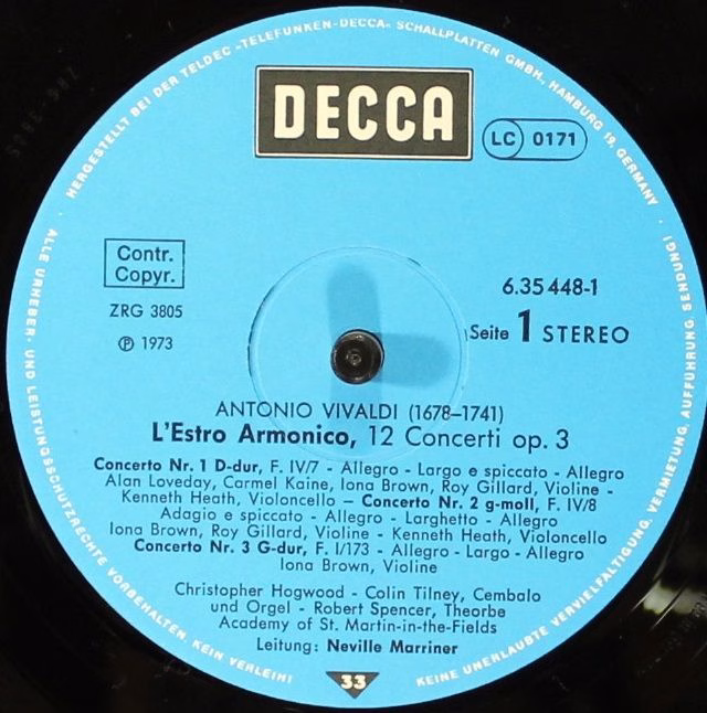 DECCA 6.35448 - Antonio Vivaldi, The Academy Of St. Martin-in-th - Image 5