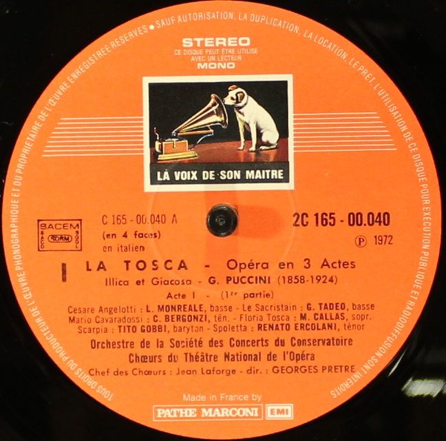 La Voix De Son Maître 2C 165 00040/1 - Giacomo Puccini, Maria Ca - Image 8