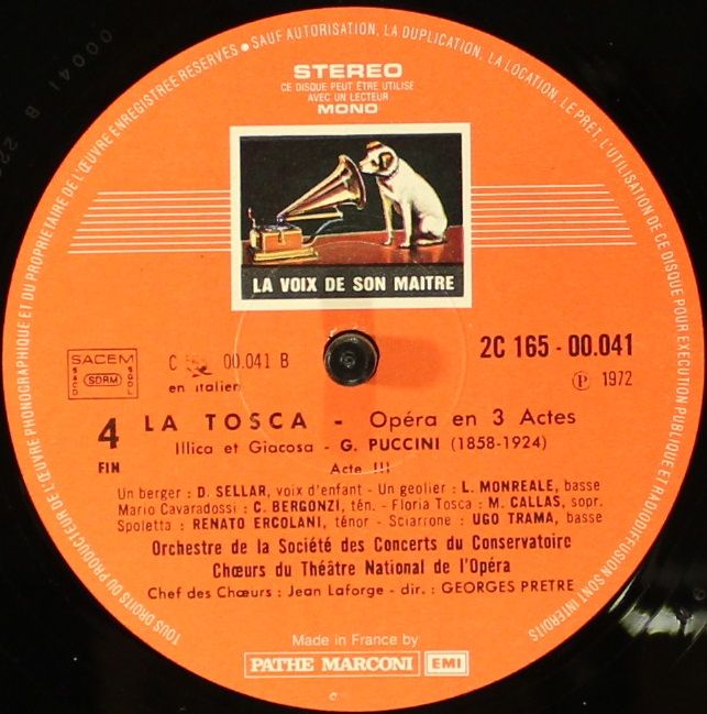 La Voix De Son Maître 2C 165 00040/1 - Giacomo Puccini, Maria Ca - Image 6