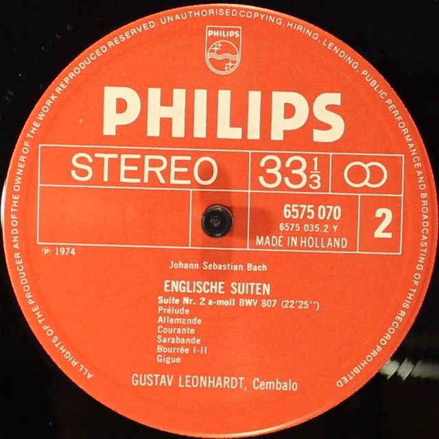 Philips 6709 500 - Johann Sebastian Bach, Gustav Leonhardt - Die - Image 16