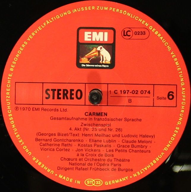 His Master's Voice 1C 197-02 072/74 - Georges Bizet, Grace Bumbr - Image 10