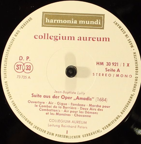 Harmonia Mundi Schallplattengesellschaft HM 30921 XK - Collegium - Image 8