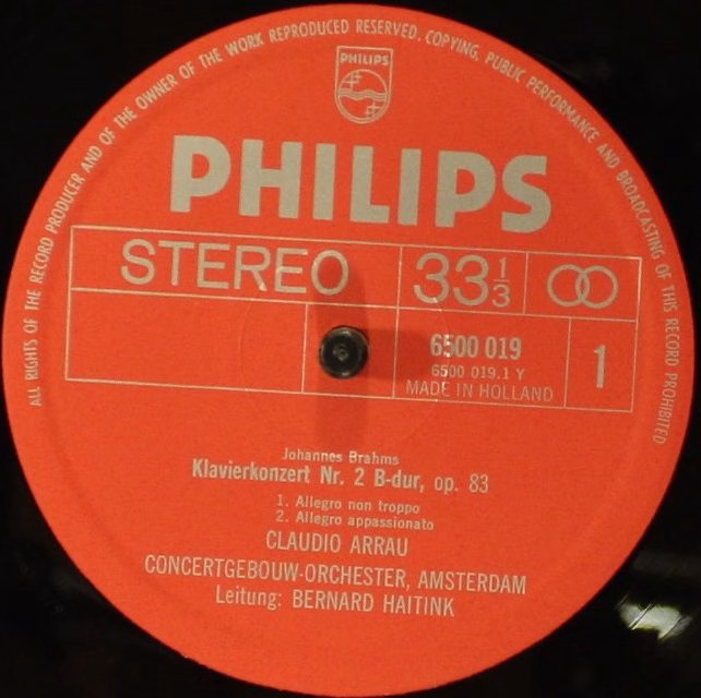 Philips 6700 018 - Johannes Brahms, Claudio Arrau, Concertgebouw - Image 8
