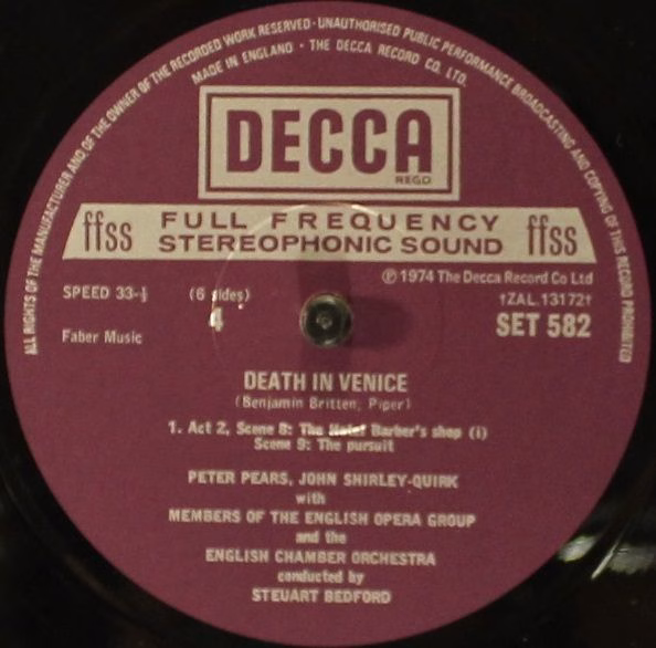 DECCA SET 581-3 - Benjamin Britten - Death In Venice - Image 6