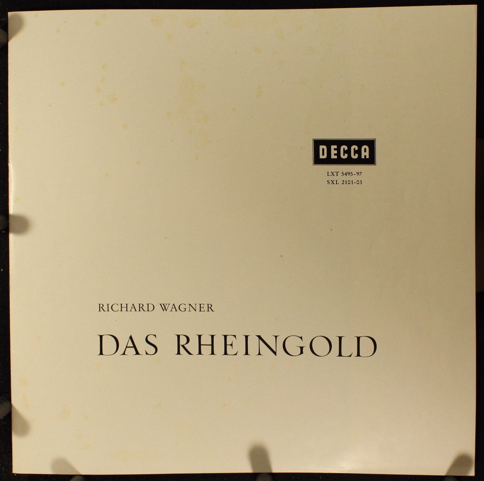 DECCA SXL 2101/03-B - Wiener Philharmoniker, Georg Solti - Das R - Image 3