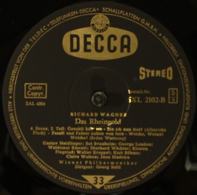 DECCA SXL 2101/03-B - Wiener Philharmoniker, Georg Solti - Das R - Image 5