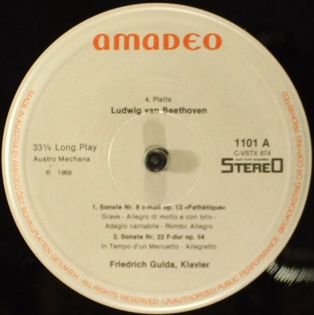 Amadeo AVRS 1101 - Ludwig van Beethoven, Friedrich Gulda - Sämtl - Image 9