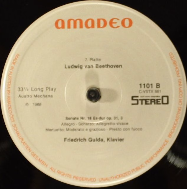 Amadeo AVRS 1101 - Ludwig van Beethoven, Friedrich Gulda - Sämtl - Image 15
