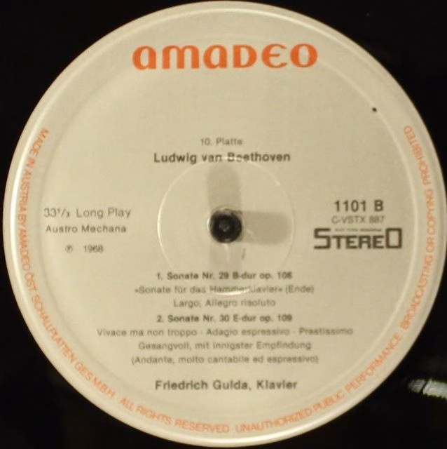 Amadeo AVRS 1101 - Ludwig van Beethoven, Friedrich Gulda - Sämtl - Image 20