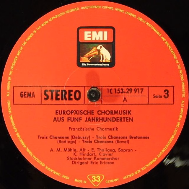 His Master's Voice 1C 153-29 916/9 - Radiokören, Kammarkören, Er - Image 10