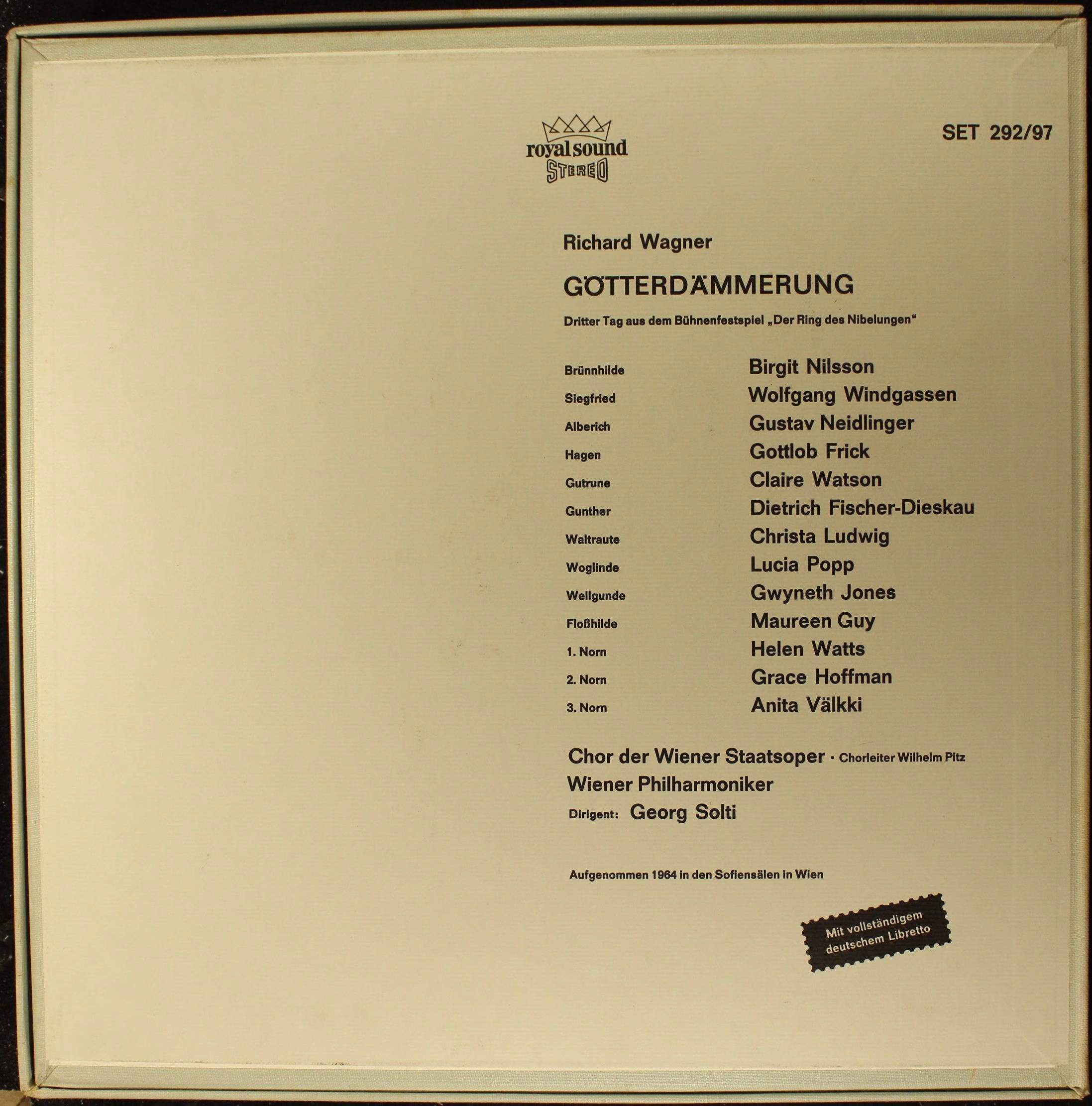DECCA SET 292-7 - Richard Wagner, Wiener Philharmoniker, Georg S - Image 2