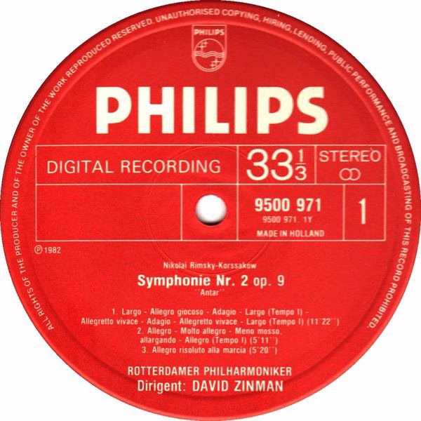 Philips 9500 971 - Nikolai Rimsky-Korsakov, Rotterdams Philharmo - Image 3