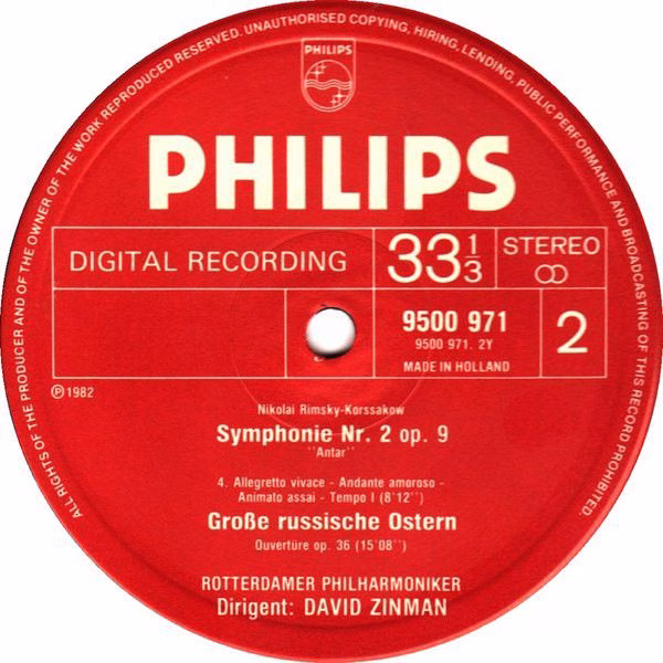 Philips 9500 971 - Nikolai Rimsky-Korsakov, Rotterdams Philharmo - Image 4