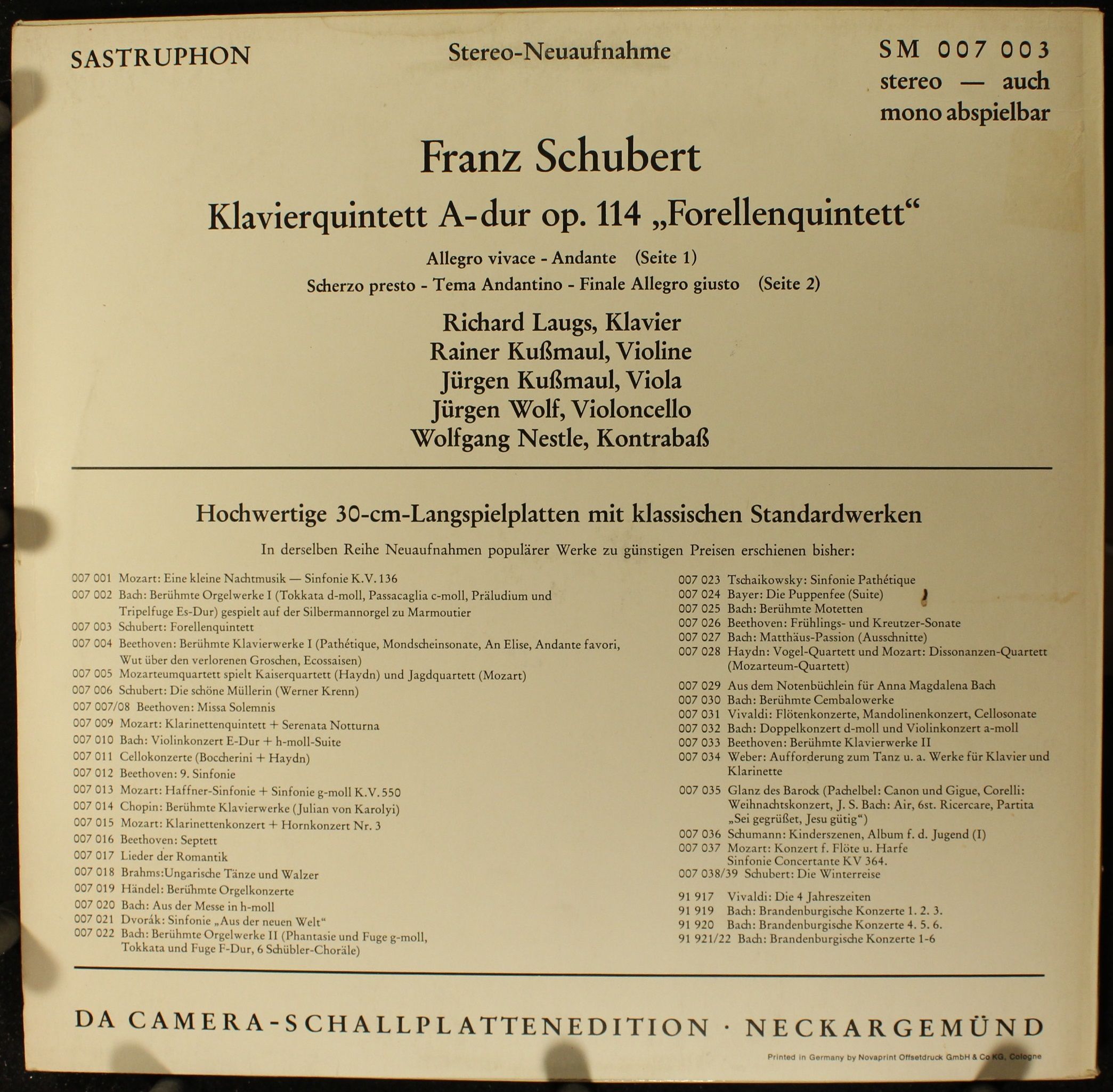 Sastruphon SM 007 003 - Franz Schubert, The Richard Laugs Piano - Image 2