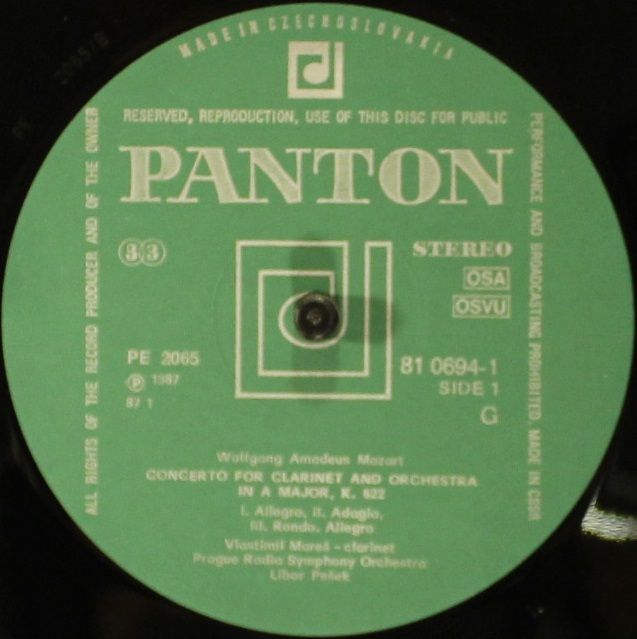 Panton 81 0694-1011 - Vlastimil Mareš, Wolfgang Amadeus Mozart, - Image 4