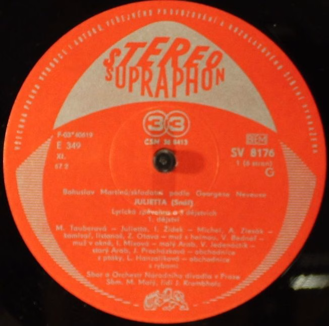 Supraphon SV 8176 - Bohuslav Martinů - Julietta - Lyrische Oper - Image 6