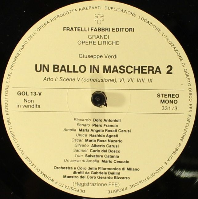 Fratelli Fabbri Editori FFE 268227 - Giuseppe Verdi - Un Ballo I - Image 4