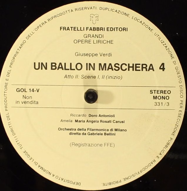 Fratelli Fabbri Editori FFE 268235 - Giuseppe Verdi - Un Ballo I - Image 6