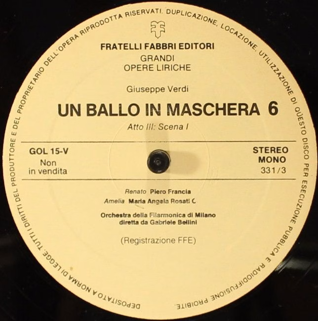 Fratelli Fabbri Editori FFE 268243 - Giuseppe Verdi - Un Ballo I - Image 5