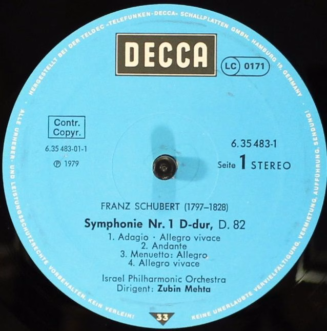 DECCA 6.35483 - Franz Schubert, Israel Philharmonic Orchestra, Z - Image 5
