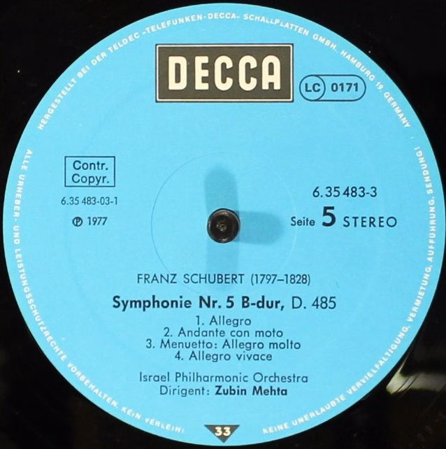 DECCA 6.35483 - Franz Schubert, Israel Philharmonic Orchestra, Z - Image 9