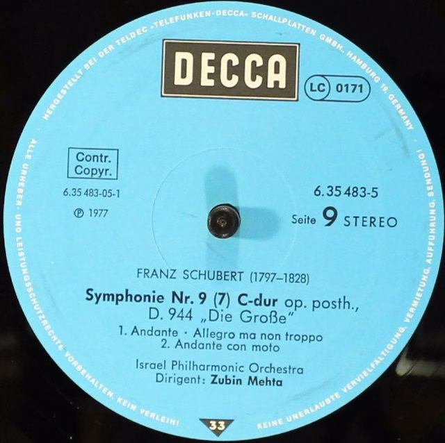 DECCA 6.35483 - Franz Schubert, Israel Philharmonic Orchestra, Z - Image 13