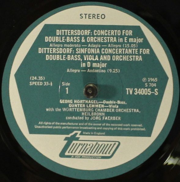 Turnabout TV 34005S - Carl Ditters von Dittersdorf, Georg Hörtna - Image 3