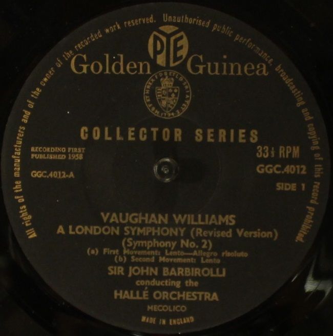 Pye Golden Guinea Records GSGC 14012 - Ralph Vaughan Williams, H - Image 3