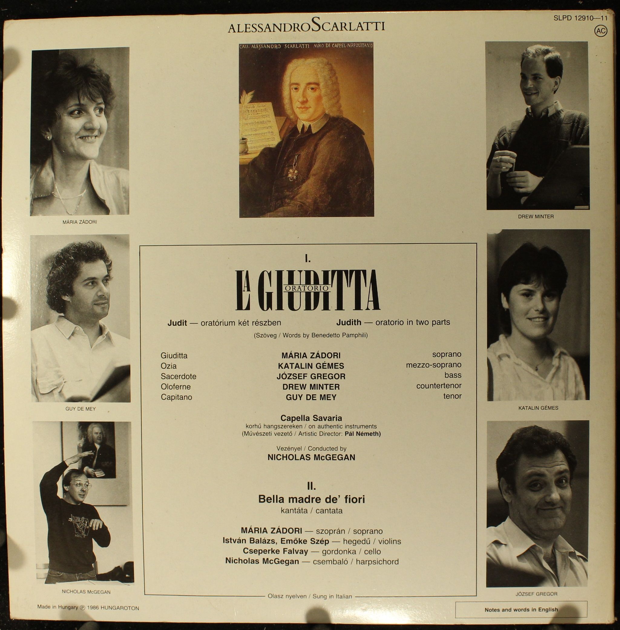 Hungaroton SLPD 12910-11 - Alessandro Scarlatti, Mária Zádori, C - Image 2