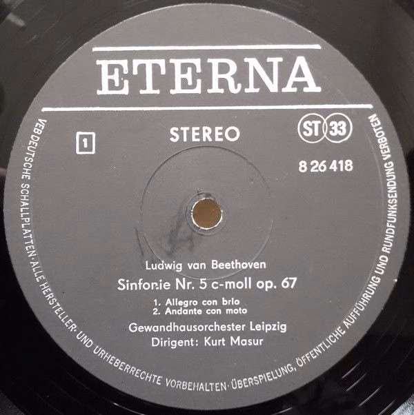 Eterna 8 26 418 - Ludwig van Beethoven, Gewandhausorchester Leip - Image 3