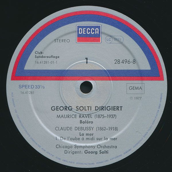 DECCA 28 496-8 - Georg Solti, Maurice Ravel, Claude Debussy, Chi - Image 3