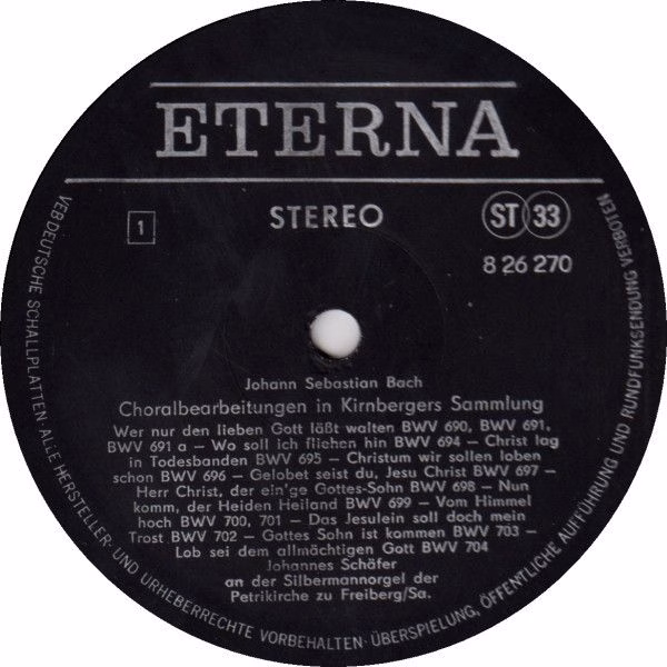 Eterna 8 26 270 - Johann Sebastian Bach, Johannes Schäfer - Joha - Image 3