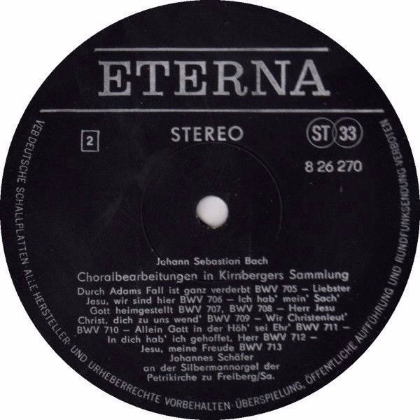 Eterna 8 26 270 - Johann Sebastian Bach, Johannes Schäfer - Joha - Image 4