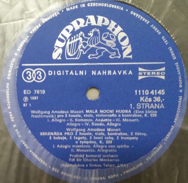 Supraphon 1110 4145 - Wolfgang Amadeus Mozart, Prague Chamber Or - Image 3