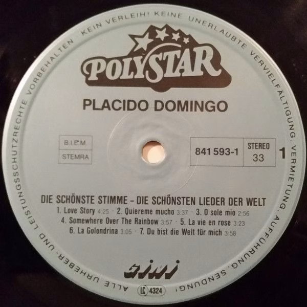 Polystar (3) 841 593-1 - Placido Domingo - Die Schönste Stimme · - Image 5