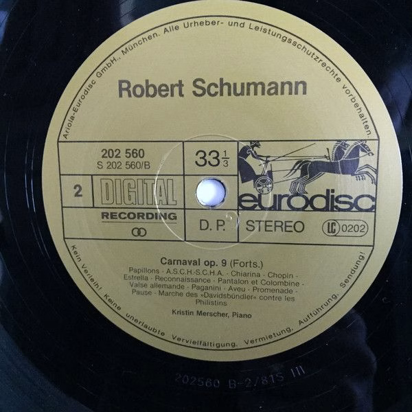 Eurodisc 202 560-366 - Robert Schumann, Kristin Merscher - Papil - Image 4