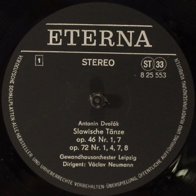Eterna 8 25 553 - Antonín Dvořák, Johannes Brahms, Gewandhausorc - Image 3