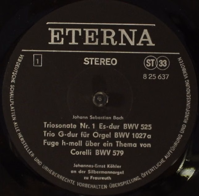 Eterna 8 25 637 - Johann Sebastian Bach, Johannes-Ernst Köhler - - Image 3