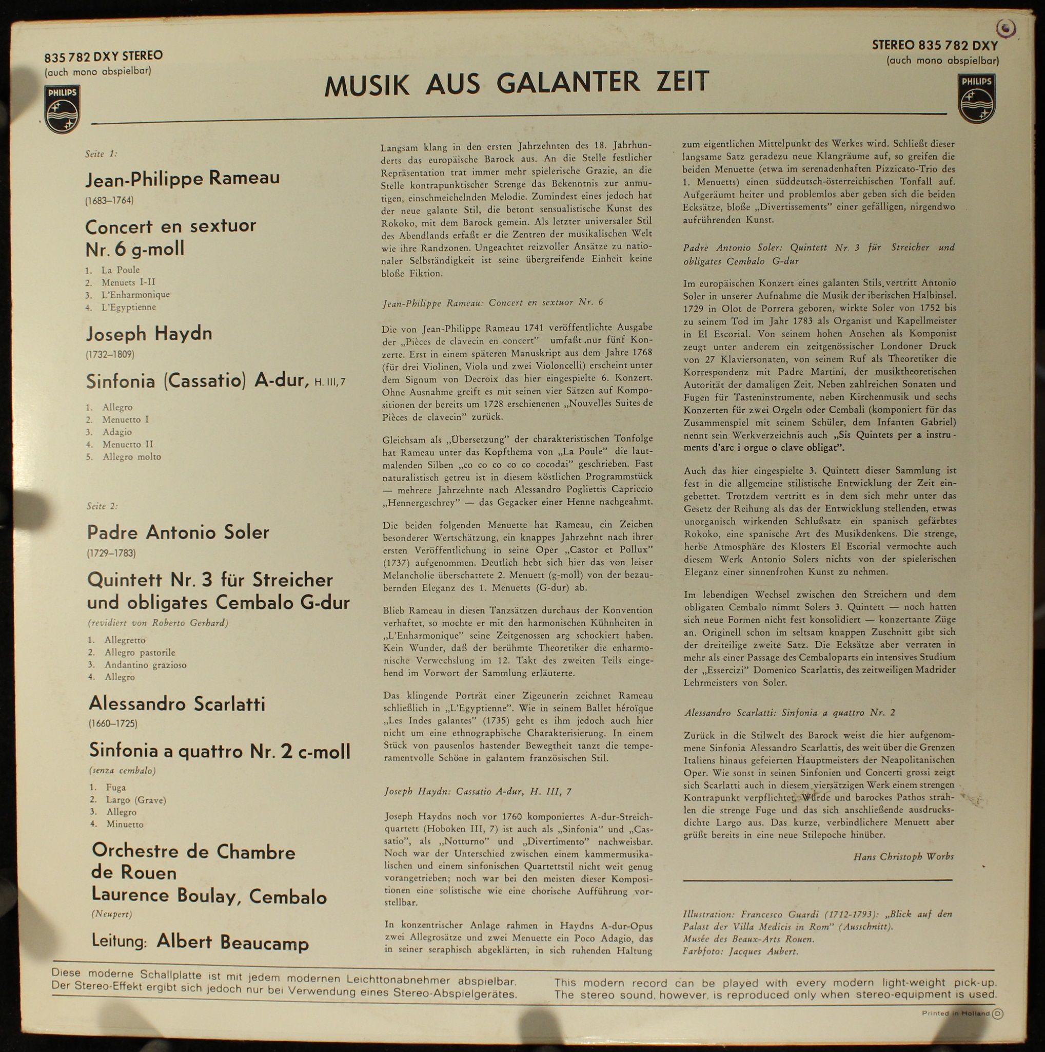 Philips 835 782 DXY - Jean-Philippe Rameau, Joseph Haydn, Padre - Image 2