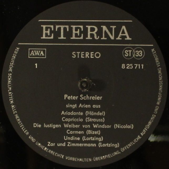 Eterna 8 25 711 - Peter Schreier, Staatskapelle Dresden, Siegfri - Image 4