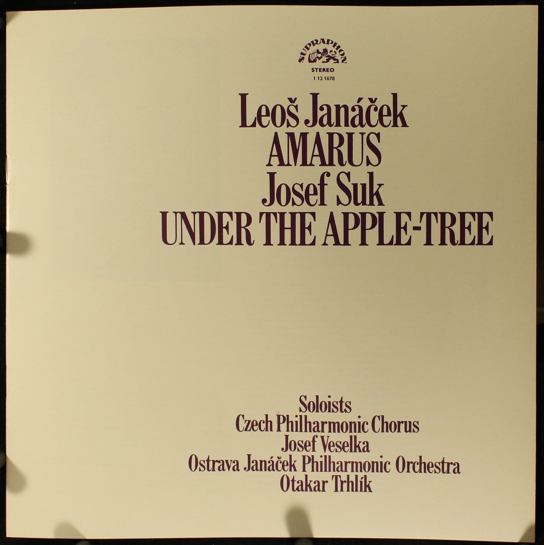 Supraphon 1 12 1678 - Leoš Janáček, Josef Suk (2), Czech Philhar - Image 2