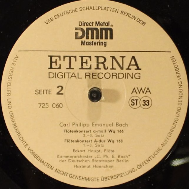 Eterna 7 25 060-061 - Carl Philipp Emanuel Bach, Eckart Haupt, K - Image 8